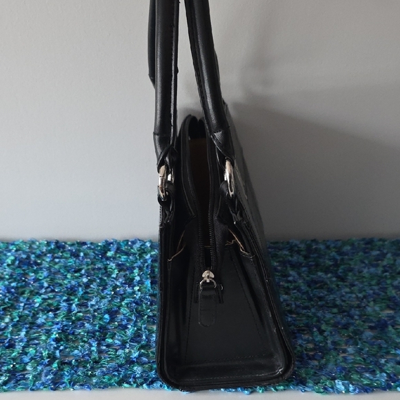 Miche Black Croc-Embossed Shoulder Bag - Picture 3 of 7